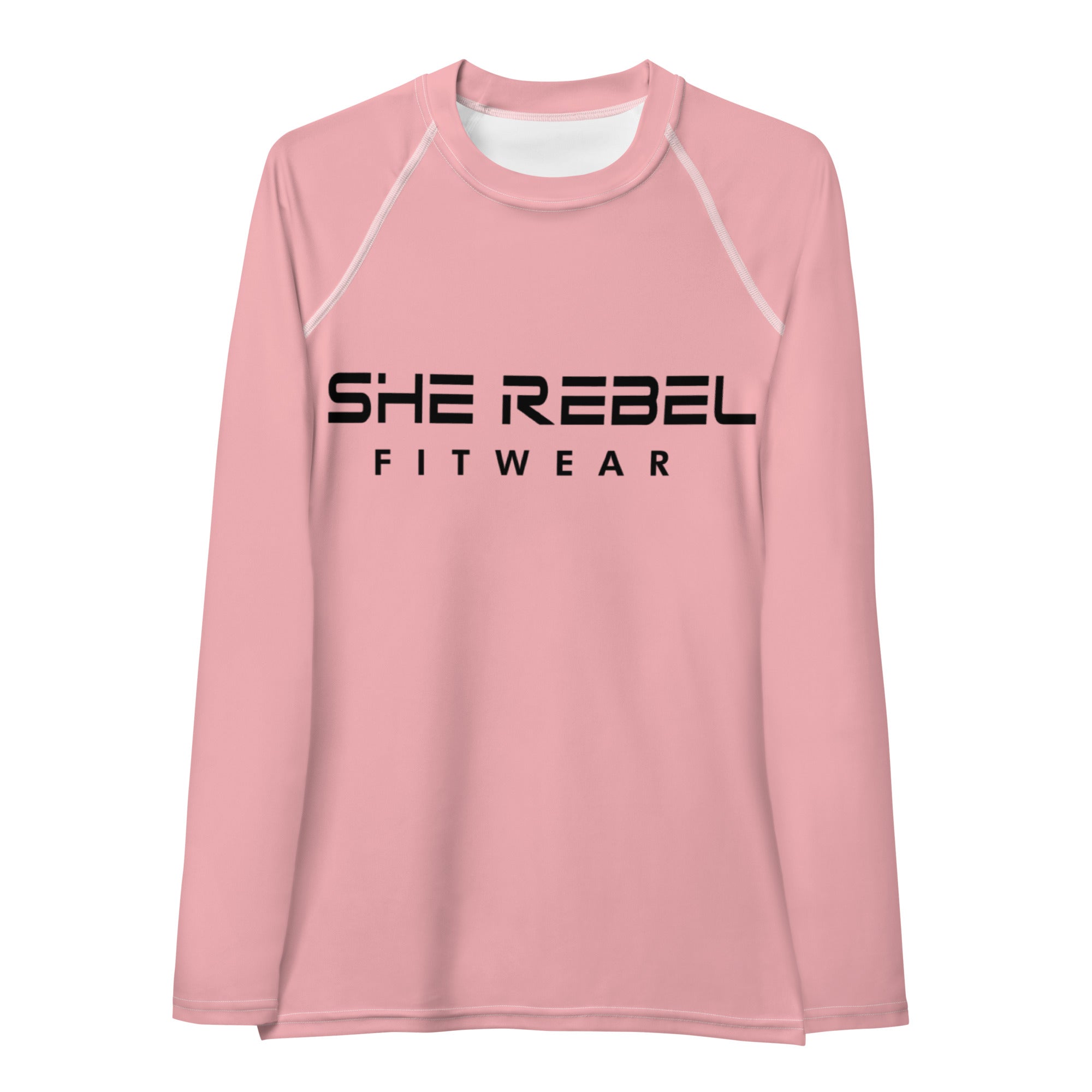 Soft Pink She Rebel Performance Rash Guard UPF 50+